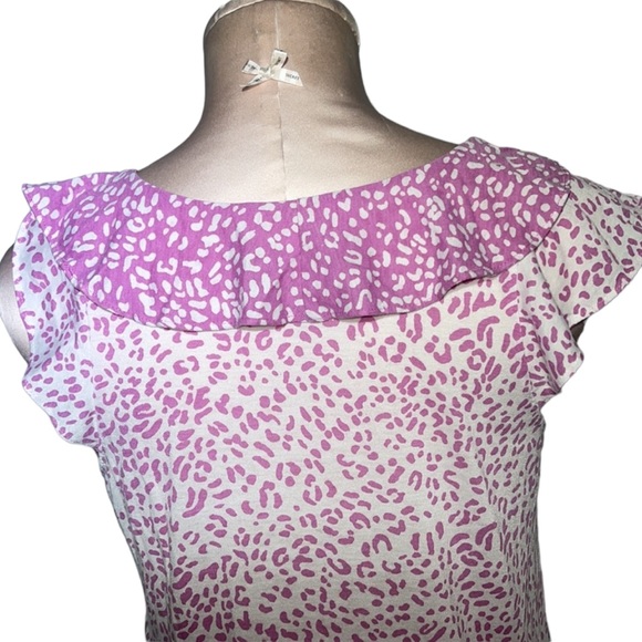 Oscar De La Renta Pink Label pink and white with ruffles. size S. - Picture 7 of 9